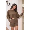 imageODODOS Modal Soft Relaxed Shorts for Women Adjustable Shockcord High Waist Casual Shorts with PocketsNutria