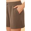 imageODODOS Modal Soft Relaxed Shorts for Women Adjustable Shockcord High Waist Casual Shorts with PocketsNutria