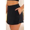 imageODODOS Modal Soft Wrap Mini Skorts with Pocket for Women High Waist Asymmetrical Hem Relaxed ShortsBlack