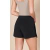 imageODODOS Modal Soft Wrap Mini Skorts with Pocket for Women High Waist Asymmetrical Hem Relaxed ShortsBlack