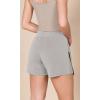 imageODODOS Modal Soft Wrap Mini Skorts with Pocket for Women High Waist Asymmetrical Hem Relaxed ShortsLight Gray