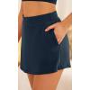 imageODODOS Modal Soft Wrap Mini Skorts with Pocket for Women High Waist Asymmetrical Hem Relaxed ShortsNavy