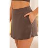 imageODODOS Modal Soft Wrap Mini Skorts with Pocket for Women High Waist Asymmetrical Hem Relaxed ShortsNutria