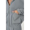 imageODODOS Womens Modal Soft FullZip Hoodies with Pockets Casual Fall Outfit Hooded JacketGrey Blue