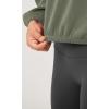 imageODODOS Womens Modal Soft Gathered Cropped Sweatshirts Long Sleeve Elastic Hem Crew Neck Pullover TopsDark Sage