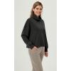 imageODODOS Womens Modal Soft Roll Neck Sweatshirts with Thumb Hole Long Sleeve Oversized Casual Pullover TopBlack