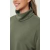 imageODODOS Womens Modal Soft Roll Neck Sweatshirts with Thumb Hole Long Sleeve Oversized Casual Pullover TopDark Sage