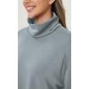 imageODODOS Womens Modal Soft Roll Neck Sweatshirts with Thumb Hole Long Sleeve Oversized Casual Pullover TopGrey Blue