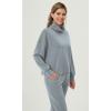 imageODODOS Womens Modal Soft Roll Neck Sweatshirts with Thumb Hole Long Sleeve Oversized Casual Pullover TopGrey Blue