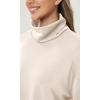 imageODODOS Womens Modal Soft Roll Neck Sweatshirts with Thumb Hole Long Sleeve Oversized Casual Pullover TopIvory