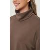 imageODODOS Womens Modal Soft Roll Neck Sweatshirts with Thumb Hole Long Sleeve Oversized Casual Pullover TopNutria