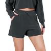 imageODODOS Modal Soft Relaxed Shorts for Women Adjustable Shockcord High Waist Casual Shorts with PocketsBlack