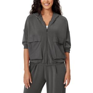 imageODODOS Womens Modal Soft FullZip Hoodies with Pockets Casual Fall Outfit Hooded JacketCharcoal