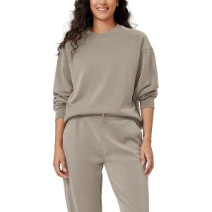 imageODODOS Womens Modal Soft Oversized Sweatshirts Raglan Long Sleeve Crew Neck Relaxed Pullover TopKhaki