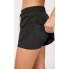 imageODODOS 2 in1 Athletic Shorts for Women High Waist Dolphin Split Workout Running Shorts with PocketsBlack