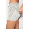 imageODODOS 2 in1 Athletic Shorts for Women High Waist Dolphin Split Workout Running Shorts with PocketsLight Gray