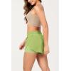imageODODOS 2 in1 Athletic Shorts for Women High Waist Dolphin Split Workout Running Shorts with PocketsLime Green