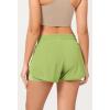 imageODODOS 2 in1 Athletic Shorts for Women High Waist Dolphin Split Workout Running Shorts with PocketsLime Green