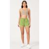 imageODODOS 2 in1 Athletic Shorts for Women High Waist Dolphin Split Workout Running Shorts with PocketsLime Green