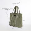 imageODODOS 29L Oversized Canvas Tote Bag Large Capacity Open Top Shoulder Bags for Gym Workout Shopping Beach TravelOlive Green