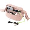 imageODODOS 2L Belt Bag for Women Men Crossbody Fanny Packs with Adjustable Strap Waist Pouch for Workout Hiking Running Travel BeigeLight Pink
