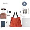 imageODODOS 36L Oversized Tote Bag Large Capacity Lightweight Shoulder Bags for Gym Workout Shopping Beach TravelCoral Red