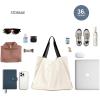 imageODODOS 36L Oversized Tote Bag Large Capacity Lightweight Shoulder Bags for Gym Workout Shopping Beach TravelIvory