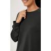 imageODODOS Modal Soft Raglan Long Sleeves Sweatshirts for Women Oversized Crew Neck Pullover TopsBlack
