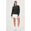 imageODODOS Modal Soft Raglan Long Sleeves Sweatshirts for Women Oversized Crew Neck Pullover TopsBlack