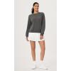 imageODODOS Modal Soft Raglan Long Sleeves Sweatshirts for Women Oversized Crew Neck Pullover TopsCharcoal