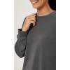 imageODODOS Modal Soft Raglan Long Sleeves Sweatshirts for Women Oversized Crew Neck Pullover TopsCharcoal