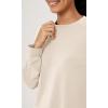 imageODODOS Modal Soft Raglan Long Sleeves Sweatshirts for Women Oversized Crew Neck Pullover TopsIvory