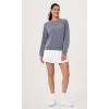 imageODODOS Modal Soft Raglan Long Sleeves Sweatshirts for Women Oversized Crew Neck Pullover TopsPurple Gray