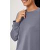 imageODODOS Modal Soft Raglan Long Sleeves Sweatshirts for Women Oversized Crew Neck Pullover TopsPurple Gray