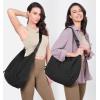 imageODODOS Multifunctional Tote Bag with Yoga Mat Pocket Adjustable Strap Crossbody Shoulder Bag for Gym Travel OutdoorBlack