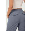 imageODODOS Stretch Woven Relaxed Cargo Pants for Women Cinchable Hems Lightweight Casual Sweatpants with PocketsBlue
