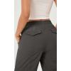 imageODODOS Stretch Woven Relaxed Cargo Pants for Women Cinchable Hems Lightweight Casual Sweatpants with PocketsCharcoal