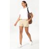imageODODOS Stretch Woven Relaxed Shorts for Women Elastic High Waist Summer Lightweight Casual Shorts with PocketsBeige