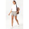 imageODODOS Stretch Woven Relaxed Shorts for Women Elastic High Waist Summer Lightweight Casual Shorts with PocketsLight Gray