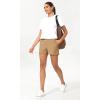 imageODODOS Stretch Woven Relaxed Shorts for Women Elastic High Waist Summer Lightweight Casual Shorts with PocketsTan