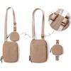imageODODOS Unisex Crossbody Bag with Removable Small Pouch Adjustable Belt Bag for Cell Phone Travel Workout Running HikingBrown