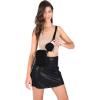 imageODODOS Unisex Crossbody Bag with Removable Small Pouch Adjustable Belt Bag for Cell Phone Travel Workout Running HikingFleece Black