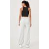imageODODOS Womens Fleece Lined Wide Leg Jogger Pants with Pockets MidRise Relaxed PullOn SweatpantsHeather White
