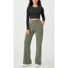 imageODODOS Womens Modal Soft Mini Flared Pants with Pockets High Waist PullOn Casual Lounge Pants2931quot InseamDark Sage