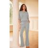 imageODODOS Womens Modal Soft Mini Flared Pants with Pockets High Waist PullOn Casual Lounge Pants2931quot InseamGray