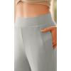 imageODODOS Womens Modal Soft Mini Flared Pants with Pockets High Waist PullOn Casual Lounge Pants2931quot InseamGray