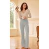 imageODODOS Womens Modal Soft Mini Flared Pants with Pockets High Waist PullOn Casual Lounge Pants2931quot InseamGray