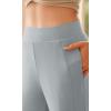 imageODODOS Womens Modal Soft Mini Flared Pants with Pockets High Waist PullOn Casual Lounge Pants2931quot InseamGrey Blue