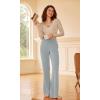 imageODODOS Womens Modal Soft Mini Flared Pants with Pockets High Waist PullOn Casual Lounge Pants2931quot InseamGrey Blue