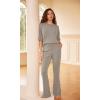 imageODODOS Womens Modal Soft Mini Flared Pants with Pockets High Waist PullOn Casual Lounge Pants2931quot InseamKhaki